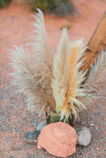 feathered decorations at a wedding